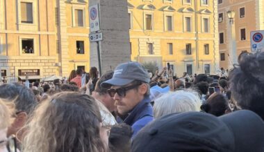 Harry Styles spotted in crowd outside Vatican as new Pope Leo announced