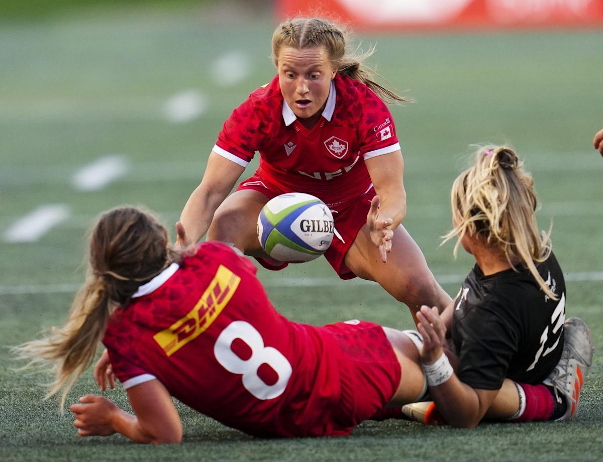 Canada needs two late tries to dispatch the U.S. 26-14 in Pacific Four Series opener