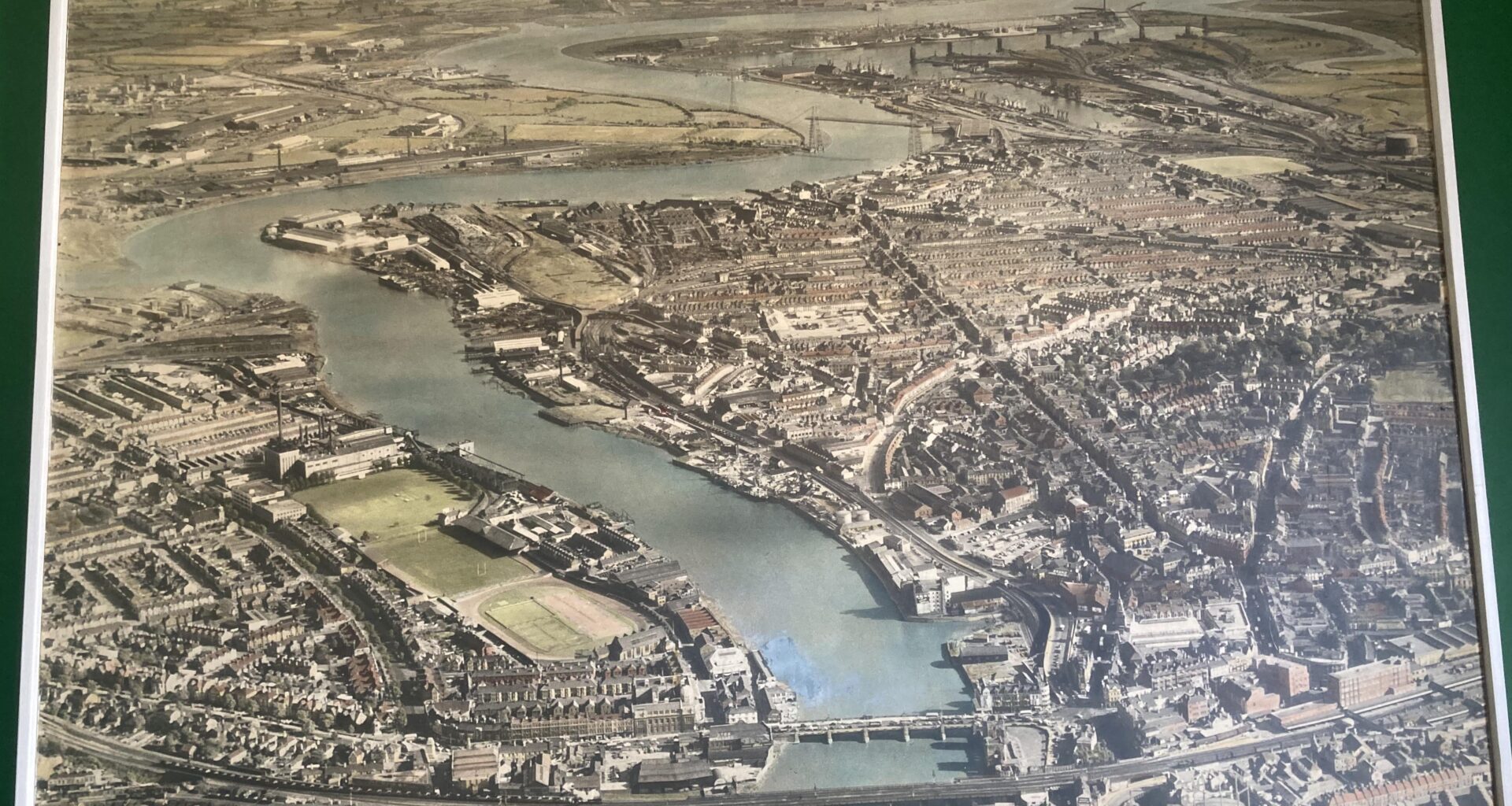 When was this aerial photograph of Newport take