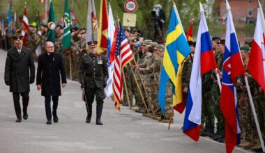 Task Force Iron celebrates Day of the Restoration of Latvian Independence with NATO Allies