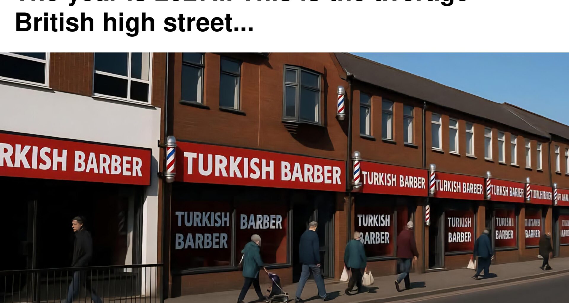 With a vape shop right at the end.