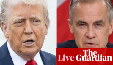 Trump to host Canada’s Carney amid tariff trade war – US politics live | US news