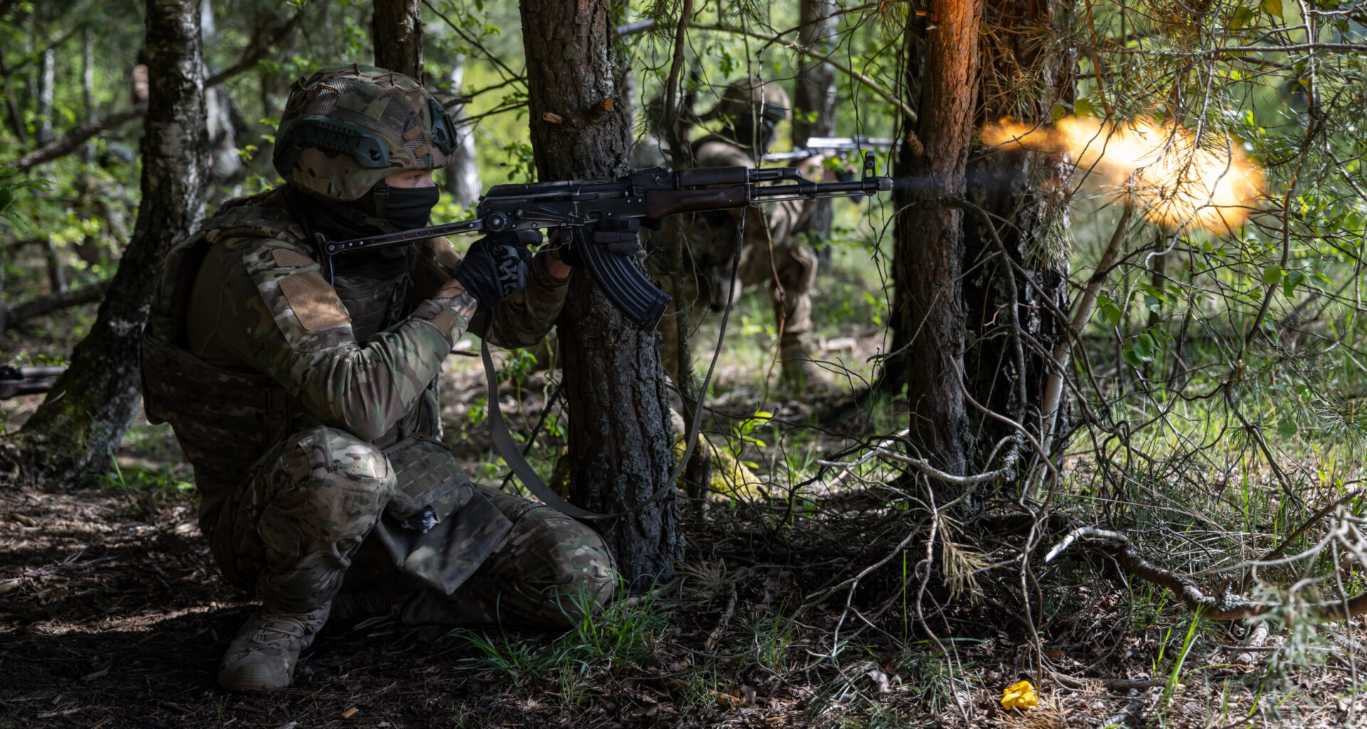 A Ukrainian soldier