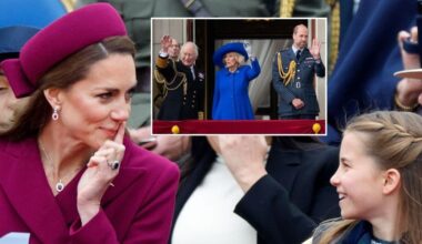 Kate Middleton's sweet message to Princess Charlotte as Prince William supports King Charles