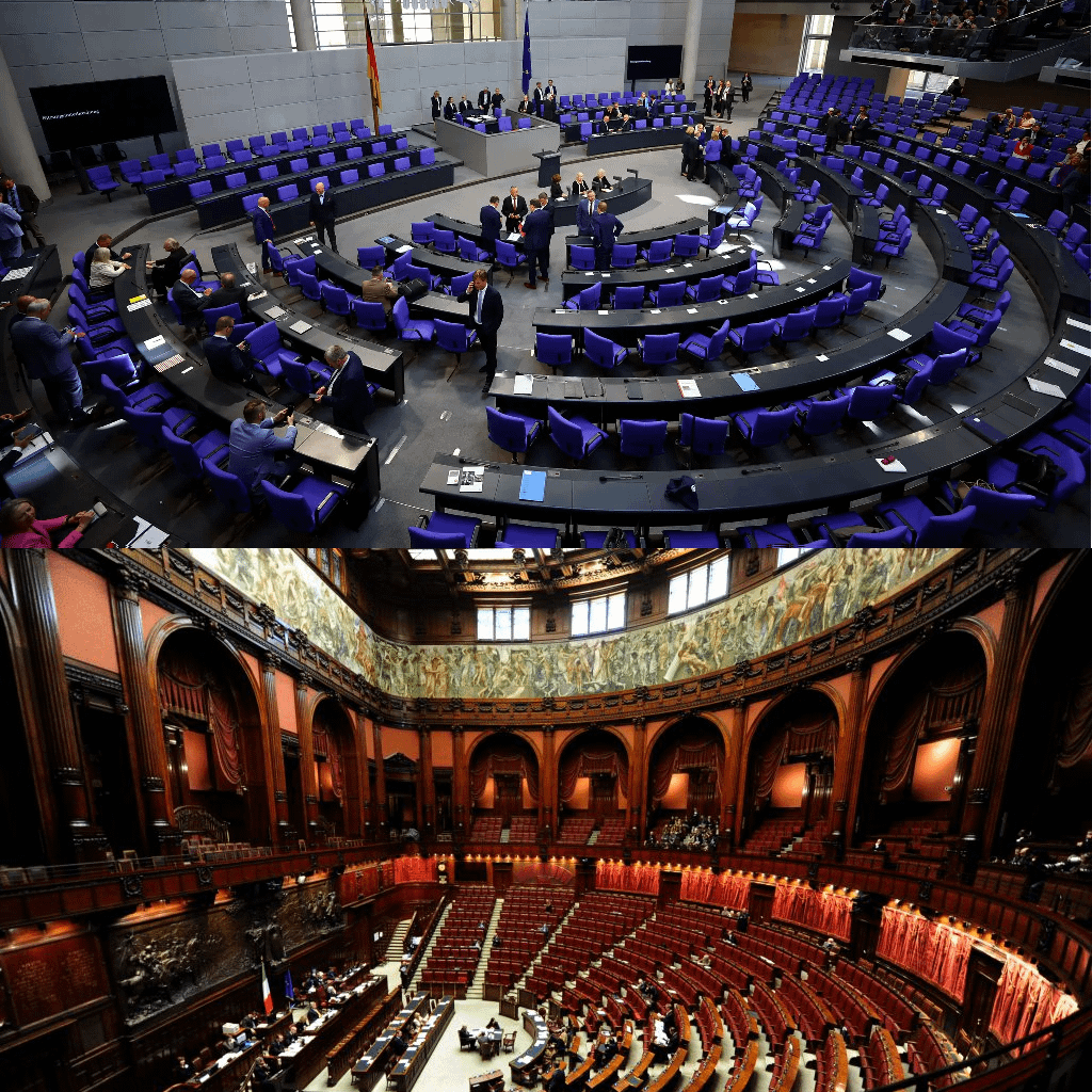 I wouldn't want to be elected either if my parliament looked like that. Compare with the Chamber of Deputies in Italy: