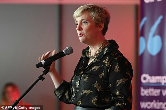 Labour MP Stella Creasy speaks during a fringe event on the second day of the annual Labour Party conference in Liverpool, north-west England, on September 23, 2024. (Photo by Oli SCARFF / AFP) (Photo by OLI SCARFF/AFP via Getty Images)