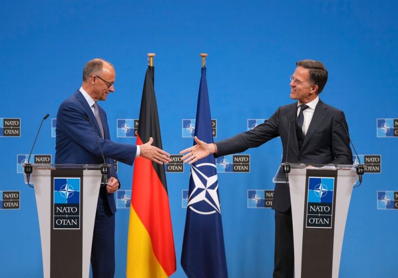 Germany’s Merz eases doubts about US role in NATO following meeting with Rutte