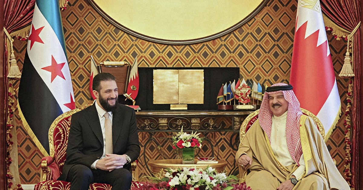 Syria's president visits Bahrain and discusses regional affairs with the king