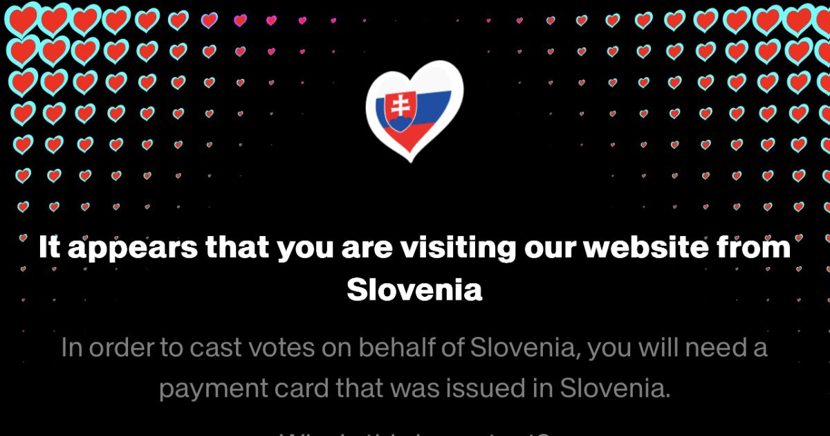 Evrovizija: organizatorji Sloveniji pripisali slovaško zastavo