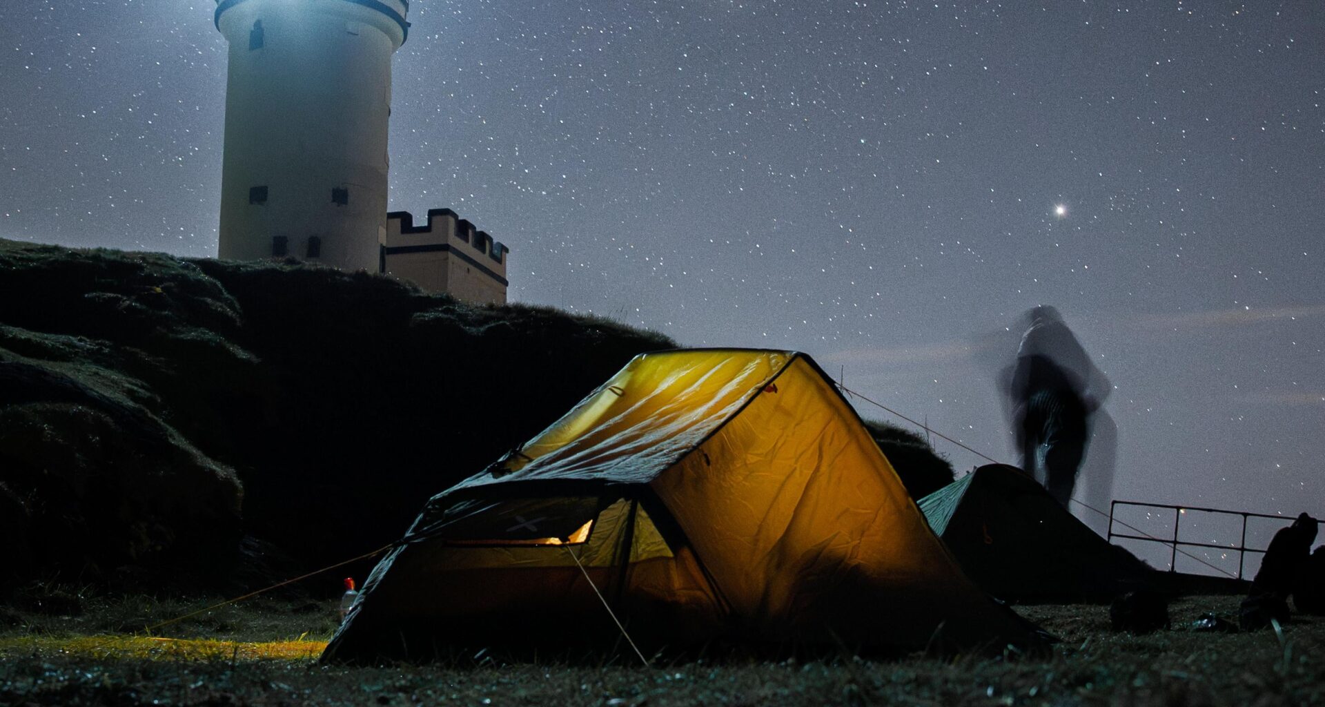 Camping under Elie Lighthouse