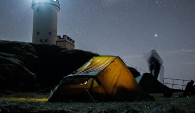 Camping under Elie Lighthouse