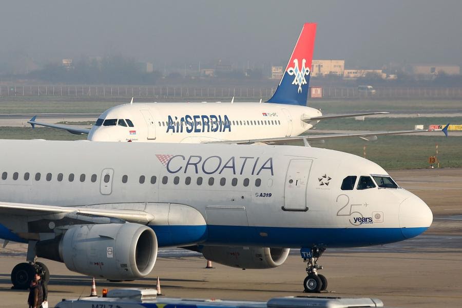 Air Serbia and Croatia Airlines within Europe’s top sixty largest