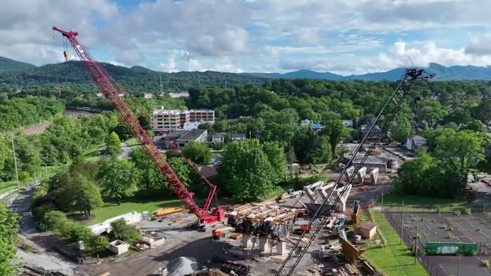 Wasena Bridge replacement hits midpoint, amid weather delays and business impacts