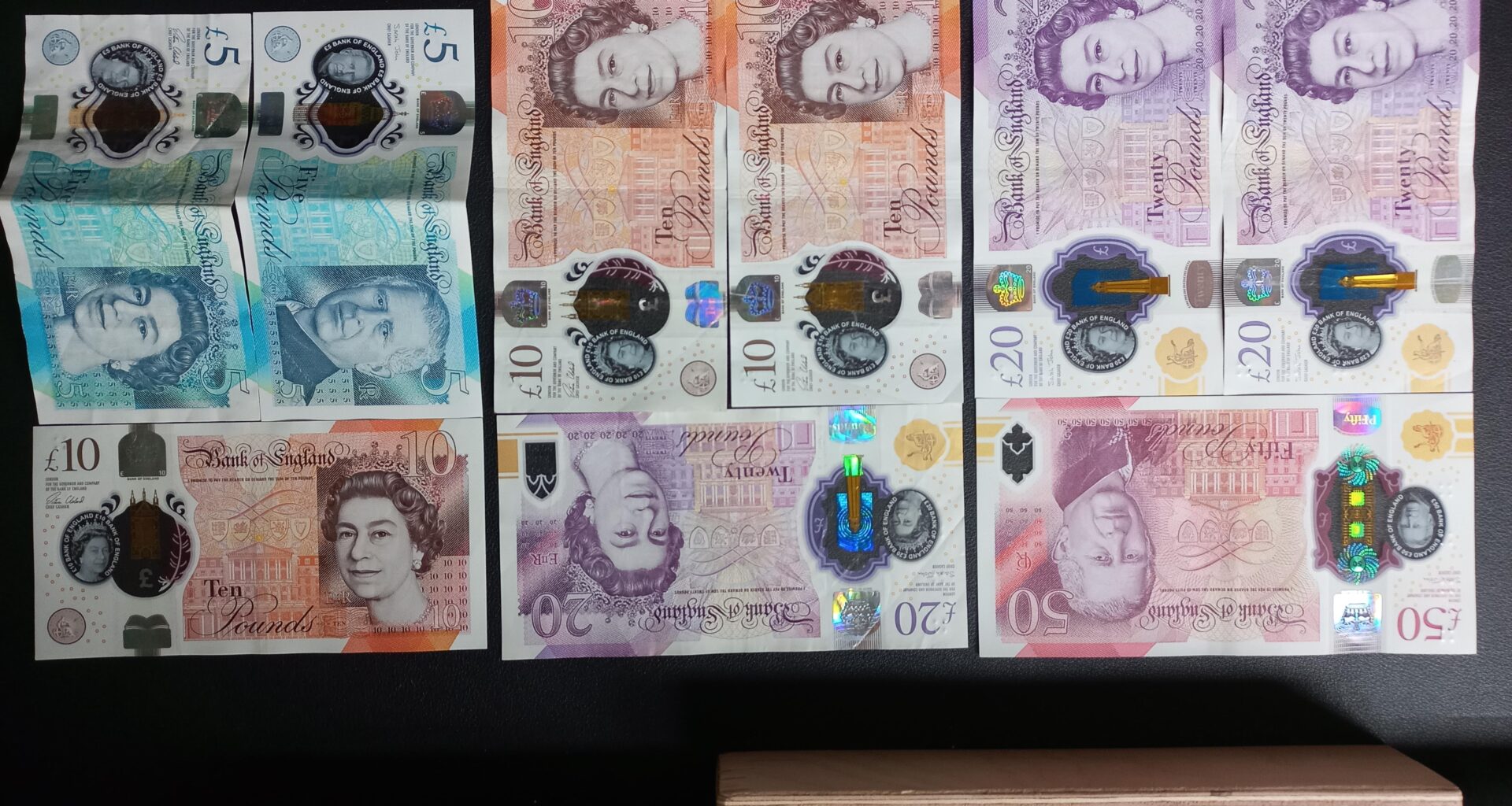 TIL: The height of each £ note is half the width of the next largest note