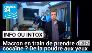 Emmanuel Macron en train de prendre de la cocaïne ? De la poudre aux yeux • FRANCE 24