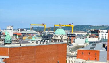 The view from the penthouse suite in the europa hotel