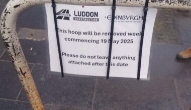Might as well have demolished the Scott monument. NEVER get too attached to anything in Edinburgh.