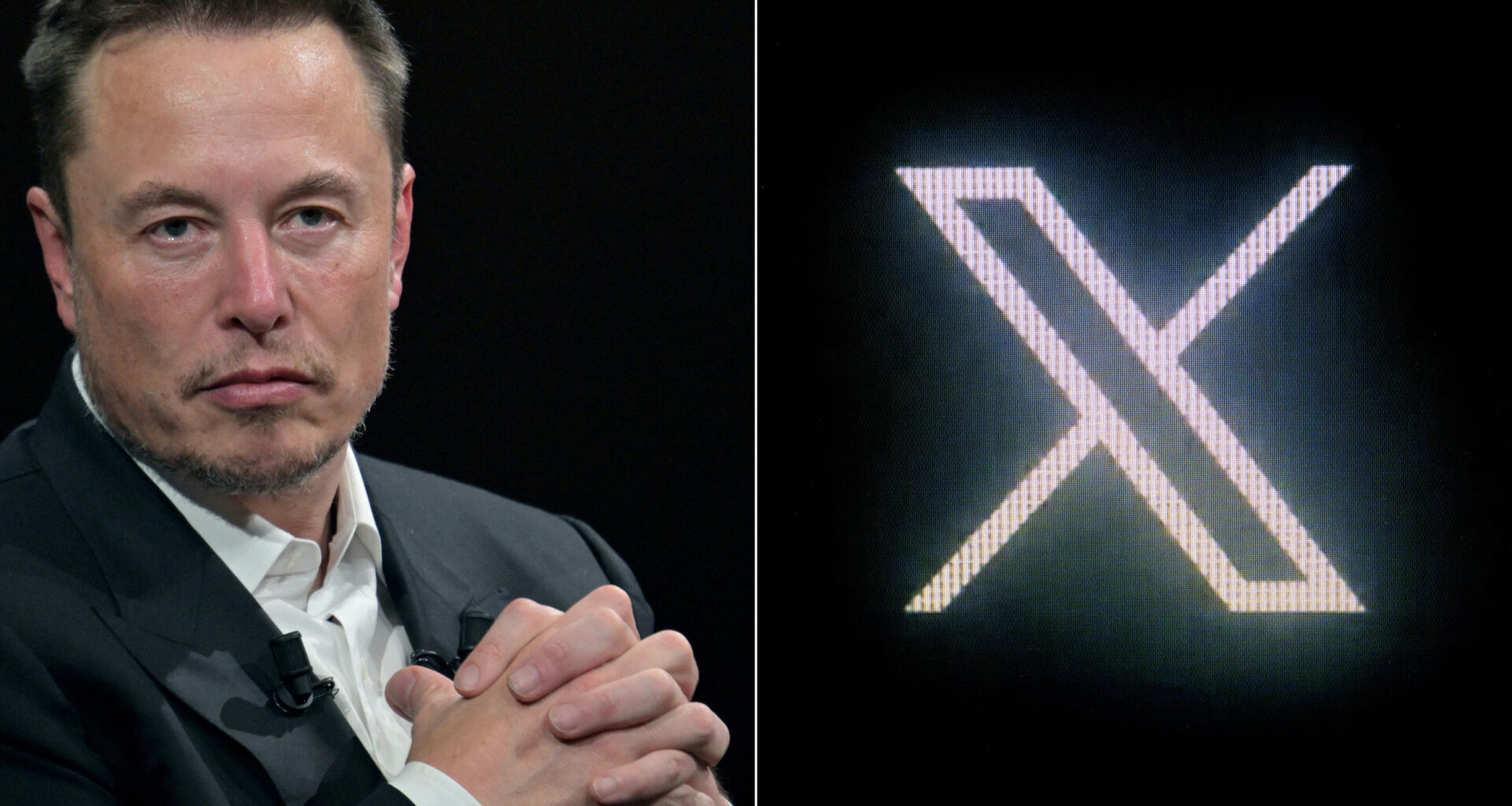 Elon Musk and X logo