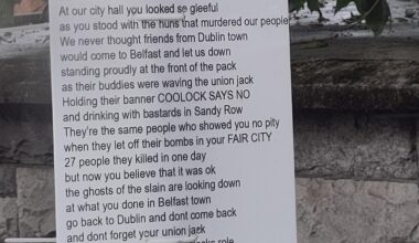 Poem criticising Coolock racists visiting Belfast racists