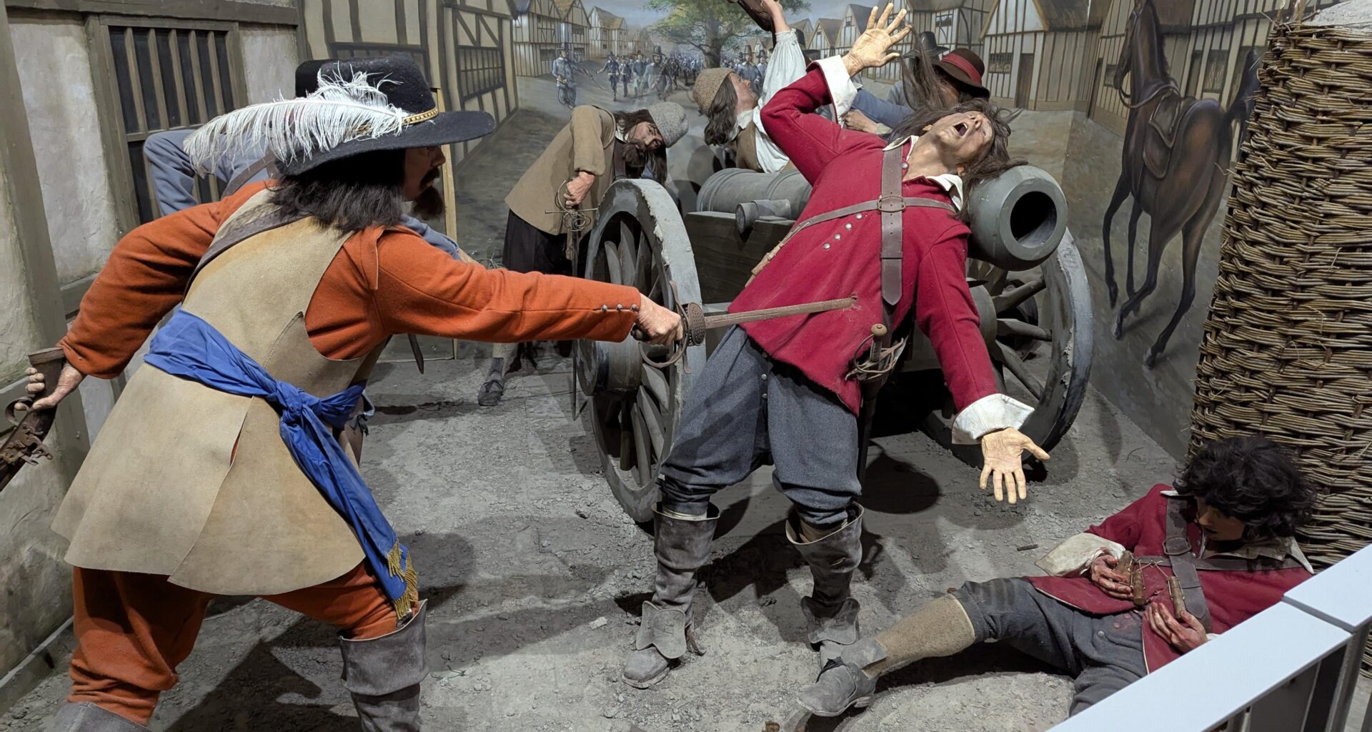 Possibly the most dramatic museum diorama I've seen. [Pembroke Castle]