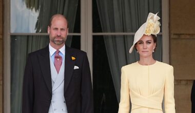 Prince William and Kate Middleton play host with royal cousins Eugenie and Zara at Palace garden party