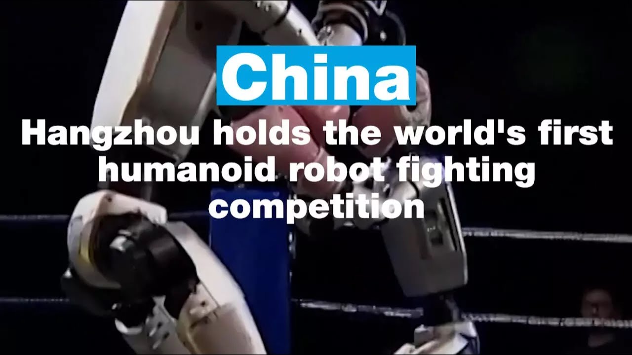 China: Hangzhou holds the world's first humanoid robot fighting competition • FRANCE 24 English