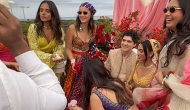 Alia Bhatt trades gowns for desi lehenga choli as she attends friend's wedding in Spain, cannot stop laughing. Watch | Bollywood