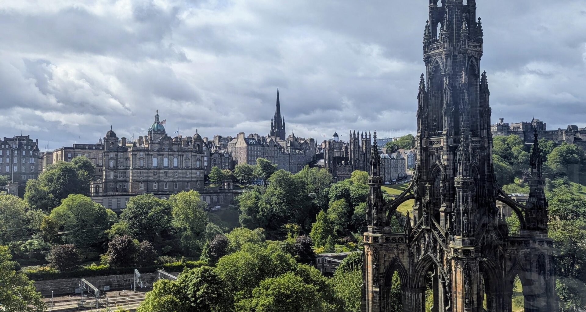 The Scott Monument from my office window