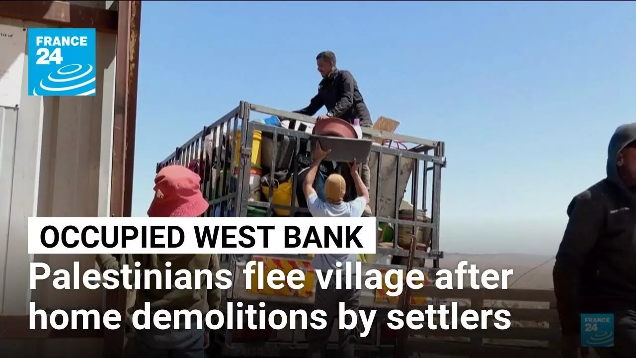 Palestinians flee West Bank village after home demolitions by settlers • FRANCE 24 English