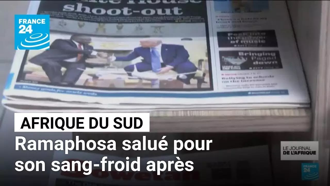 Afrique du Sud : après l’échange avec Trump, Ramaphosa salué pour son sang-froid • FRANCE 24