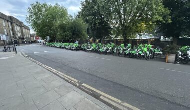 For those complaining about lime bike parking in central London. I raise you Netil market on Friday nights