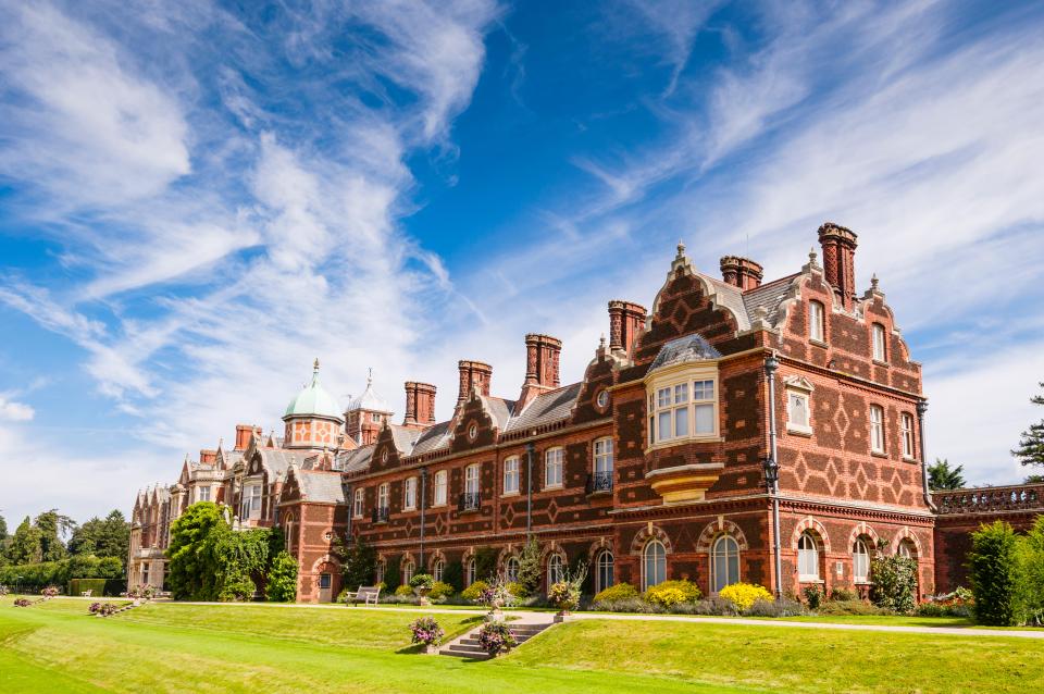 Sandringham House at Sandringham Estate in Norfolk, England.