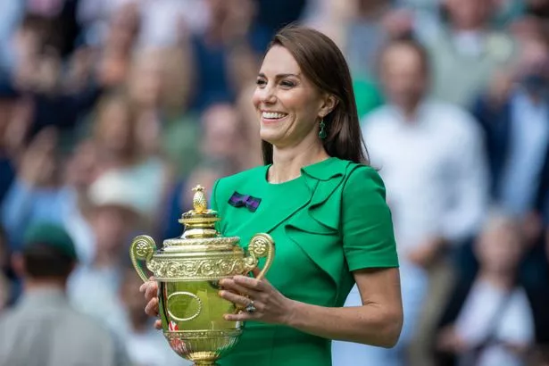 Kate during the trophy presentation last year at Wimbledon 