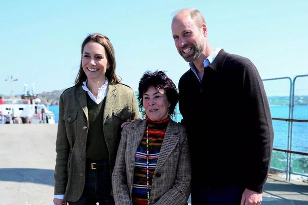 William and Kate with comedian Ruby Wax on the Isle of Iona, April 30 2025