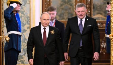 Robert Fico meets Vladimir Putin in Moscow.