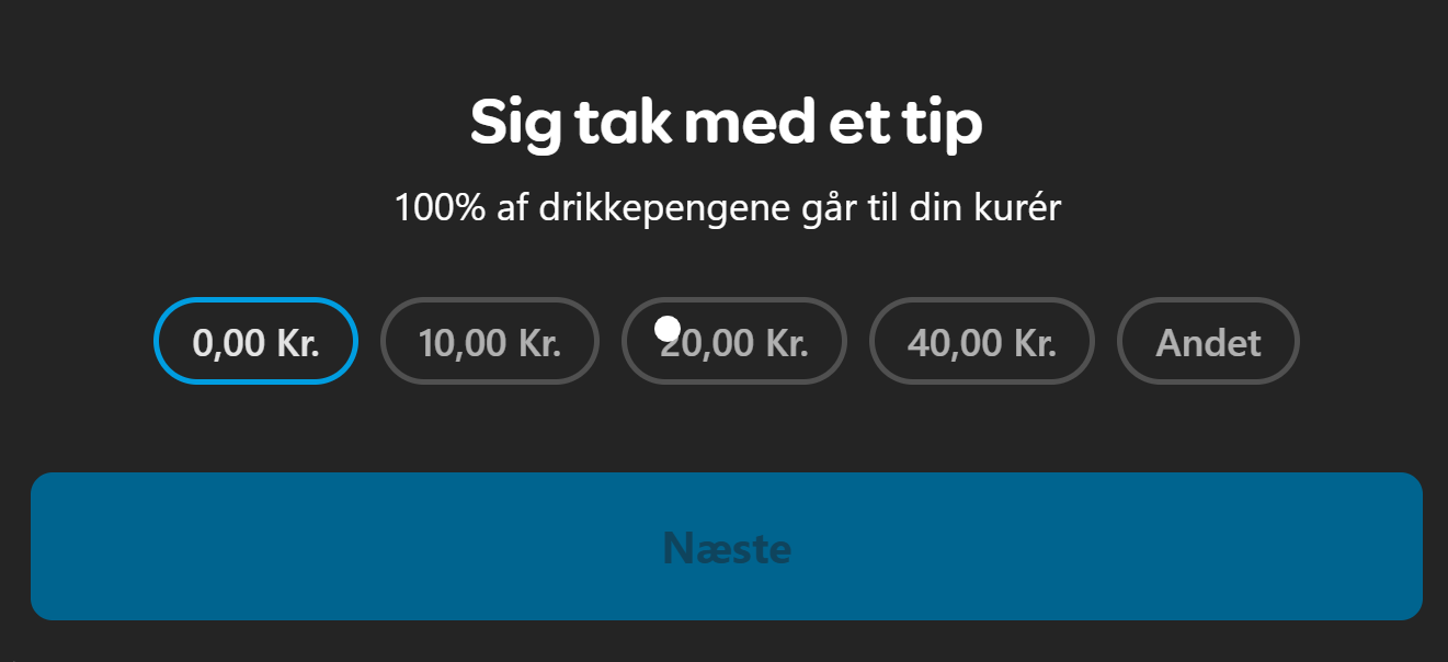 Wolt mener jeg bør takke mit pizzabud med et tip. Hvilke gode tips kan jeg give mit pizzabud?