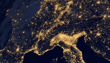 Europe at night