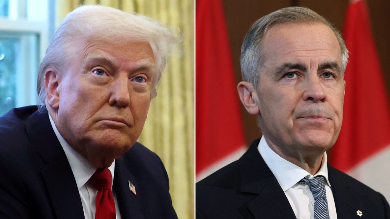 US President Donald Trump and Canadian Prime Minister Mark Carney