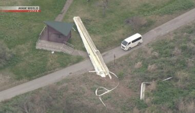 Wind turbine blade falls in northern Japan, one man dies