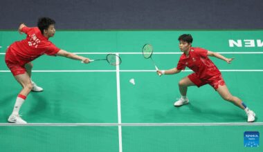 Sudirman Cup mixed doubles semifinal: China vs. Japan-Xinhua