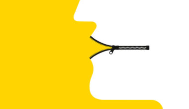 A mouth made from a zipper being closed