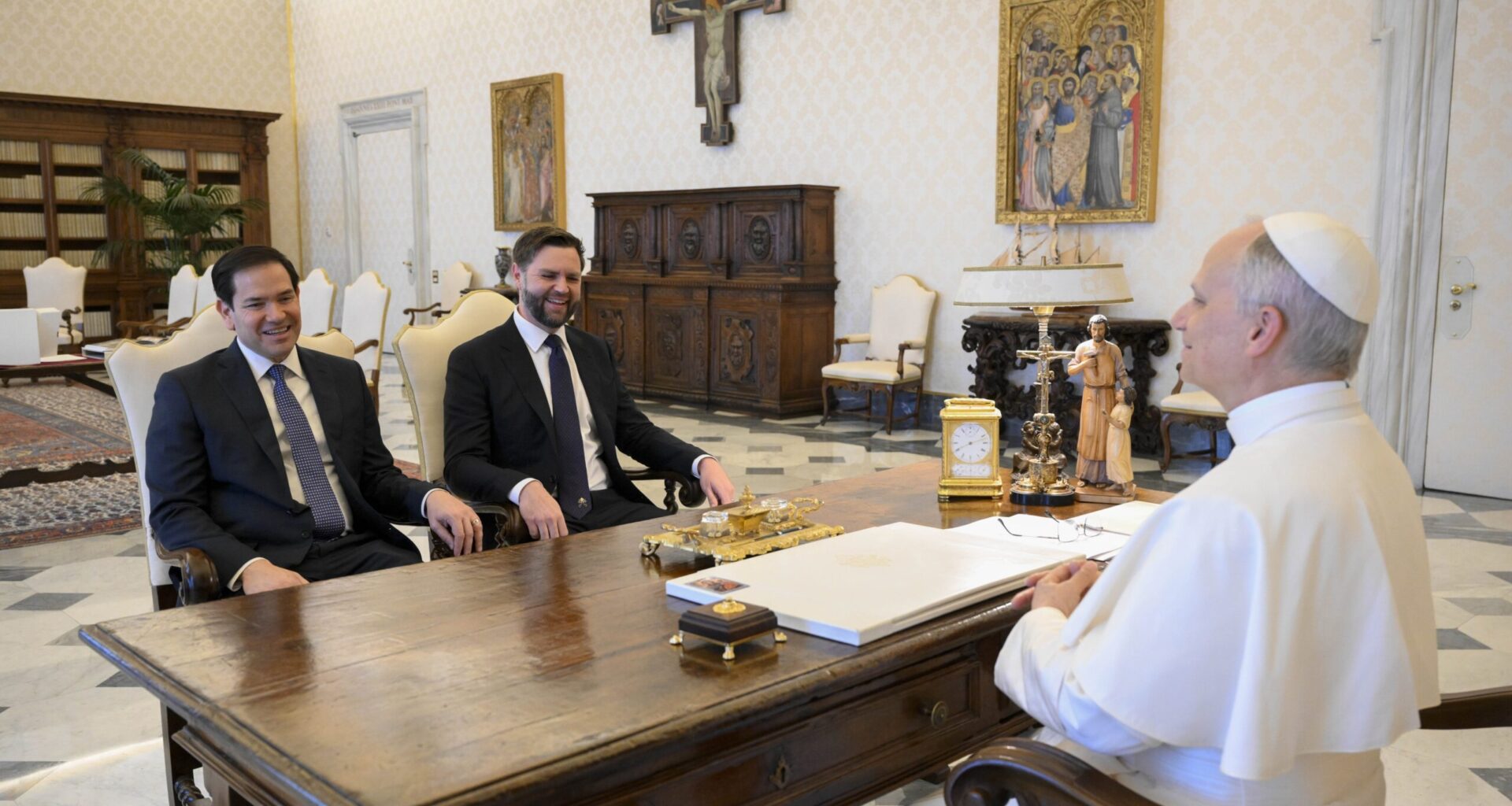 Pope Leo meets with US Vice President Vance, Secretary of State Rubio
