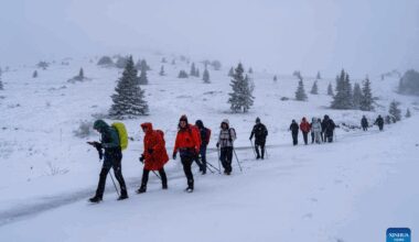 snowfall in Northern Velebit National Park, Croatia-Xinhua