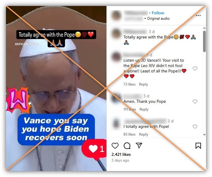 <span>Screenshot from Instagram taken May 27, 2025</span>
