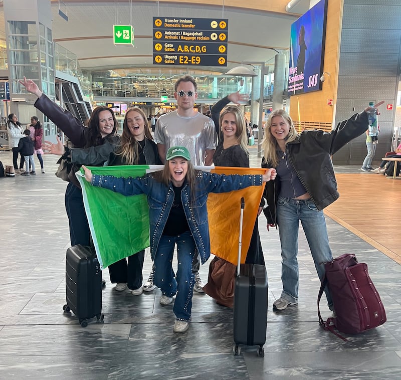 'Team Ireland' on their way to Basel last week (RTE)