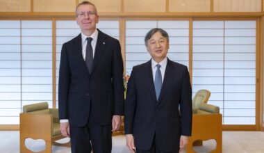 Japanese Emperor Meets Latvian, Bulgarian Presidents