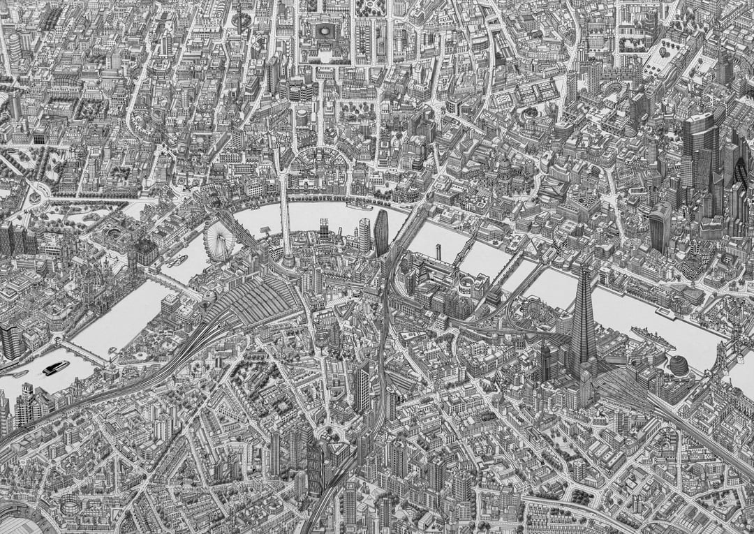 London in 0.03mm drawing ✍️