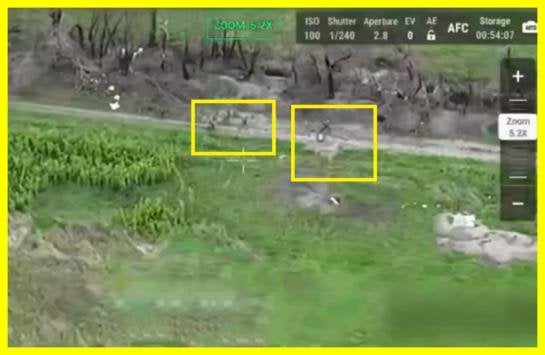 Just one AFU drone scared and forced the so-called Russian “elite” paratroopers to flee the battlefield across open terrain from their positions