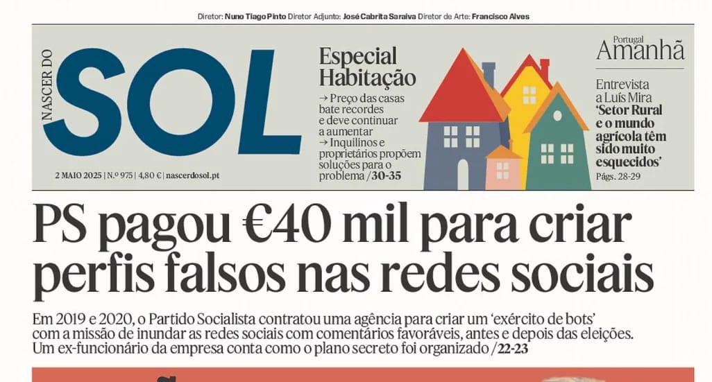 PS pagou €40 mil para criar perfis falsos nas redes sociais