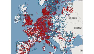 Map showing extremely dangerous levels of PFAS contamination across Europe
